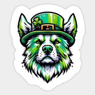 Tornjak Dog Celebrating St Patrick's Day in Style Sticker